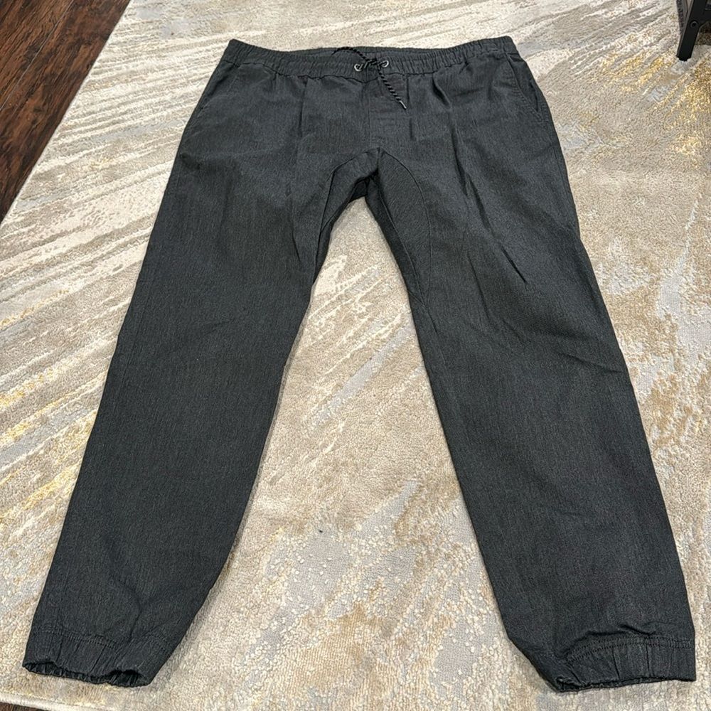 Silver Lake Twill Jogger Pants Men's Pull On‎ Grey Mid Rise Size XLarge